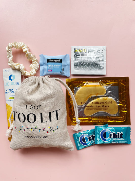 'I Got Too Kit' Holiday hangover kit