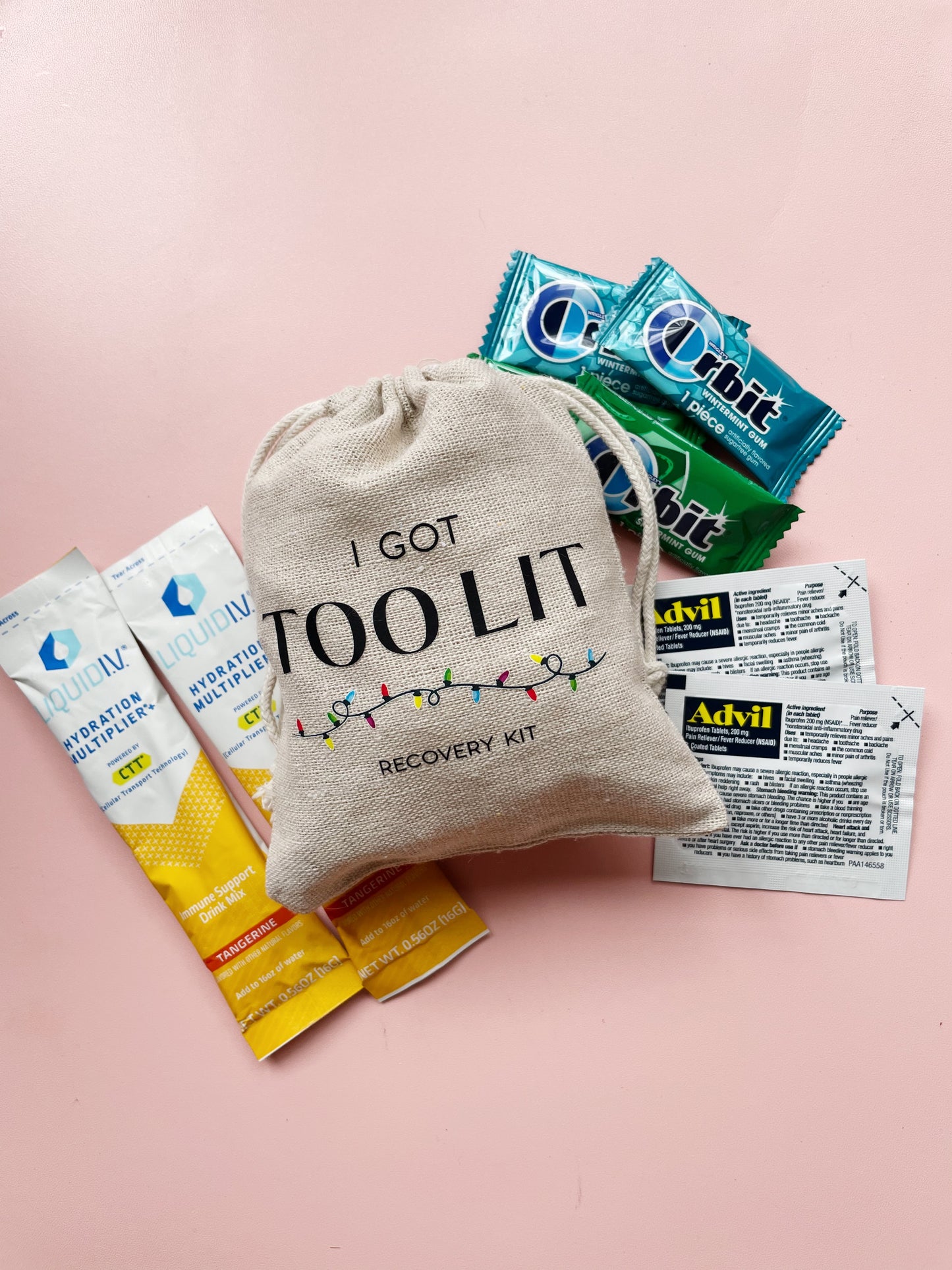 'I Got Too Kit' Holiday hangover kit